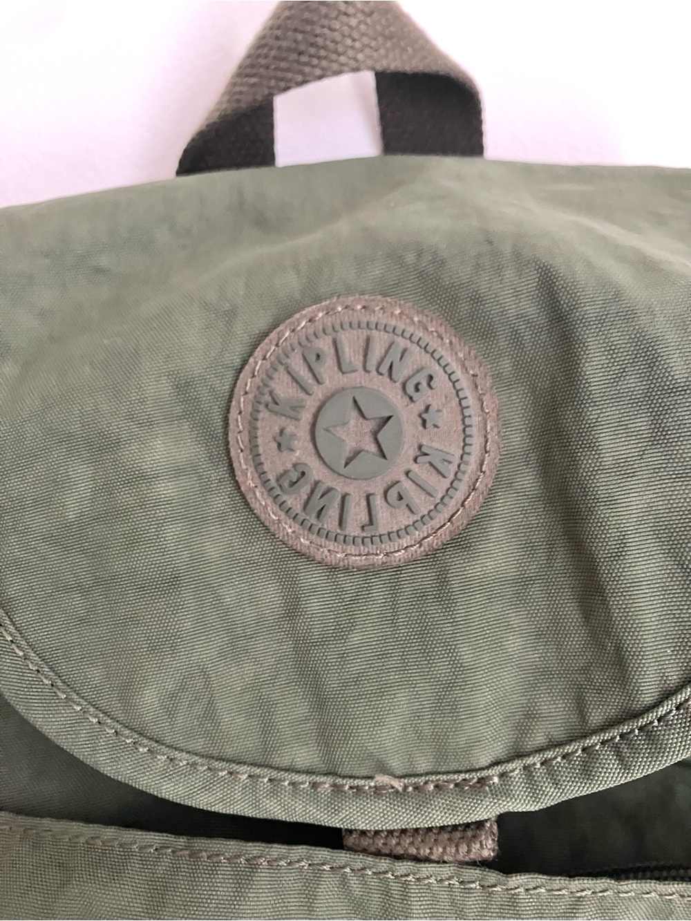 Kipling Olive Green Queenie Small Backpack Whimsical Y2k School Casual Boho 90s - Picture 2 of 16
